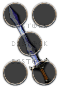 D2R Crystal Sword - 5 Sockets